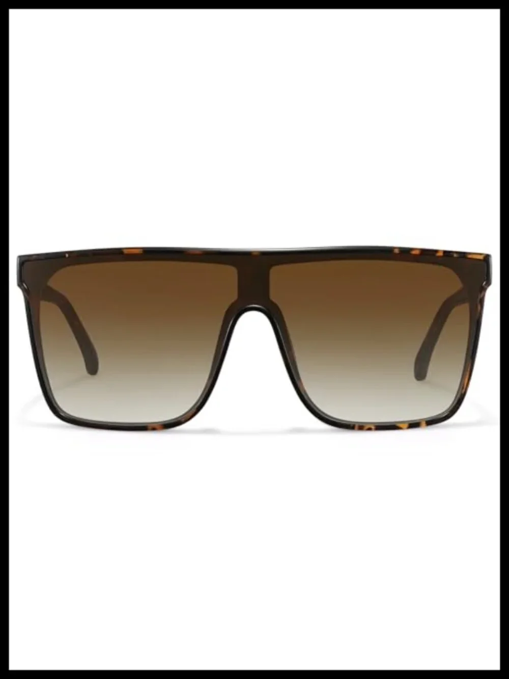 Oversized Square Sunglasses UV Protection Flat Top Shield Retro Unisex